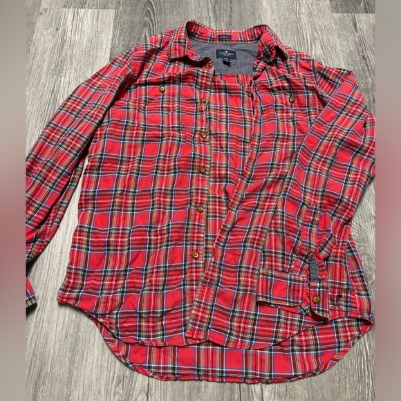 American Eagle Slim Fit Button Down Plaid Shirt - Picture 1 of 3